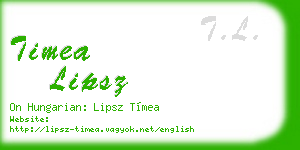 timea lipsz business card